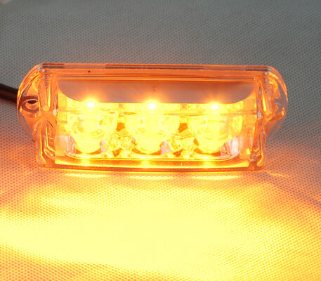 Amber Warning Police Grill Lights 3W , LED Warning Dash Head Light