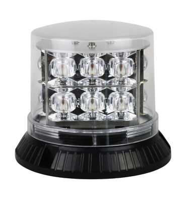 3W LED Red Emergency Vehicle Beacon Light Weatherproof With 6 Flash Mode