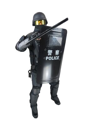 PA Anti Riot Suit Foot & Knee Armor with Anti Flaming Resistive Impact Material