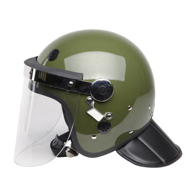 Olive Green Anti Riot Helmet with Gas Mask Hook for South America Police & Army FBK