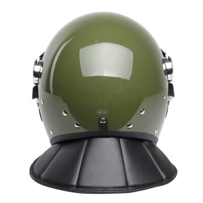 Tactical Olive Green Anti Riot Helmet with PU Neck Protector 3MM Visor
