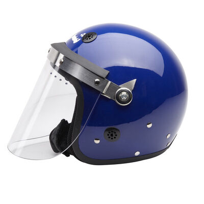 Navy Blue Color Riot Control Helmet With Flat PC Visor For Africa Police Army FBK