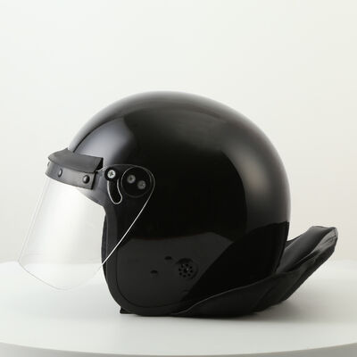 Black Anti Riot Helmet With Face Shield Short Visor For Russian Police and Army