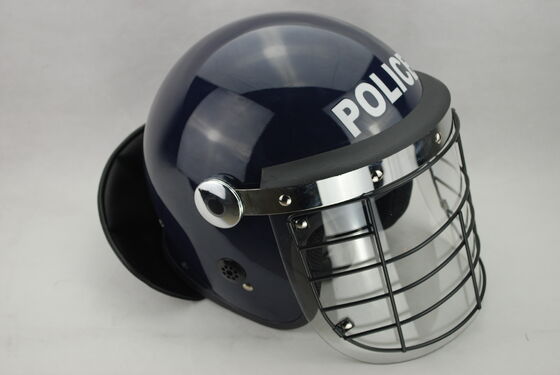 Police Security Anti Riot Helmet Adjustable Size With Face Shield Steel Fence