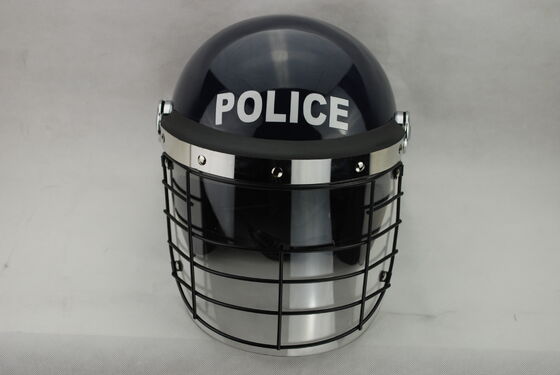 PC Visor Anti Riot Helmet With Metal Grid , Tactical Helmet With Face Shield