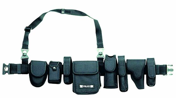Black Oxford Police Duty Belt With Pouches , Law Enforcement Duty Belts