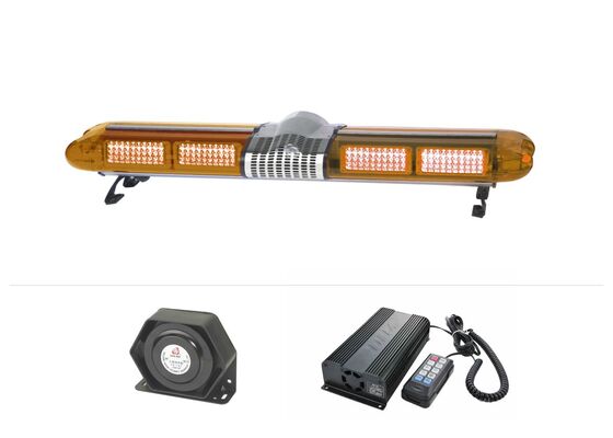 48" Amber Multi Flash Mode Emergency Vehicle Lights And Sirens Speaker