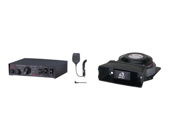 5 Tones Police Electronic Police Siren Amplifier Siren Alarm With 100W Flat Speaker