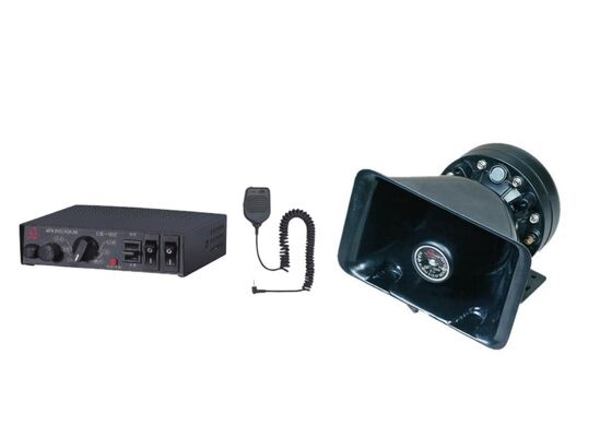 Emergency High Power Police Siren Amplifier with Flat Ultra Slim Speaker Alarm