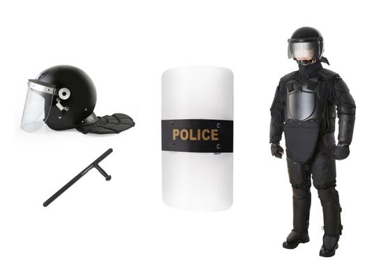 Safety Police And Tactical Gear / Police Riot Suit Protective Helmet And Shield