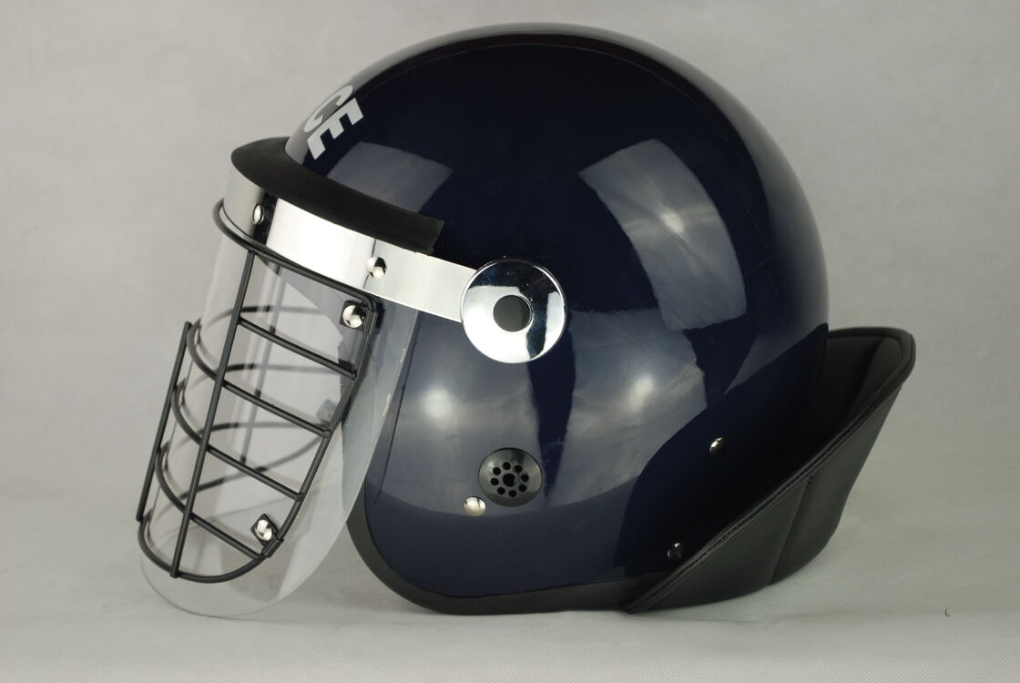 PC Visor Anti Riot Helmet With Metal Grid , Tactical Helmet With Face Shield