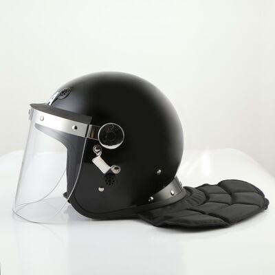 ABS Shell Mexico Police Riot Helmet With Extended Neck Protector S / M / L Size