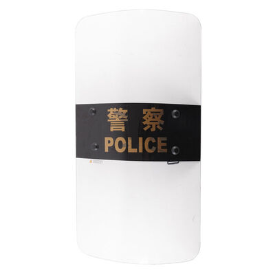 Transparent PC Material Police Riot Shield , Handhold Law Enforcement Shield